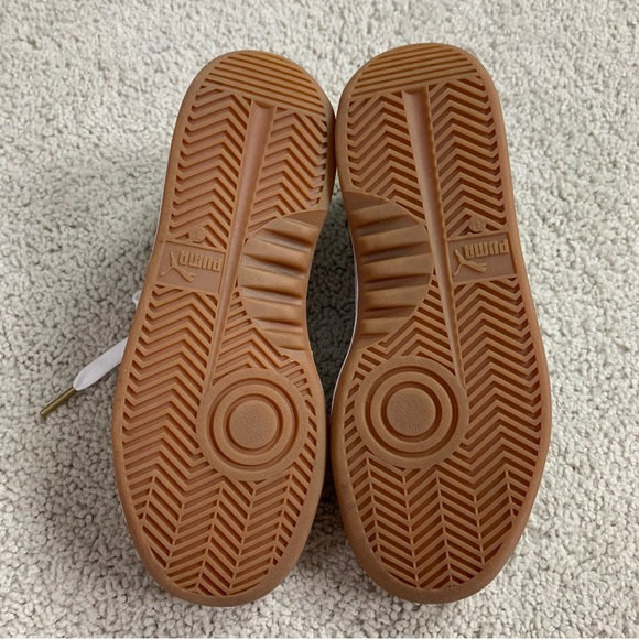 NEW! Youth Kid's PUMA California Exotic WHISPER WHITE Low Top LEATHER SNEAKERS - Picture 5 of 6